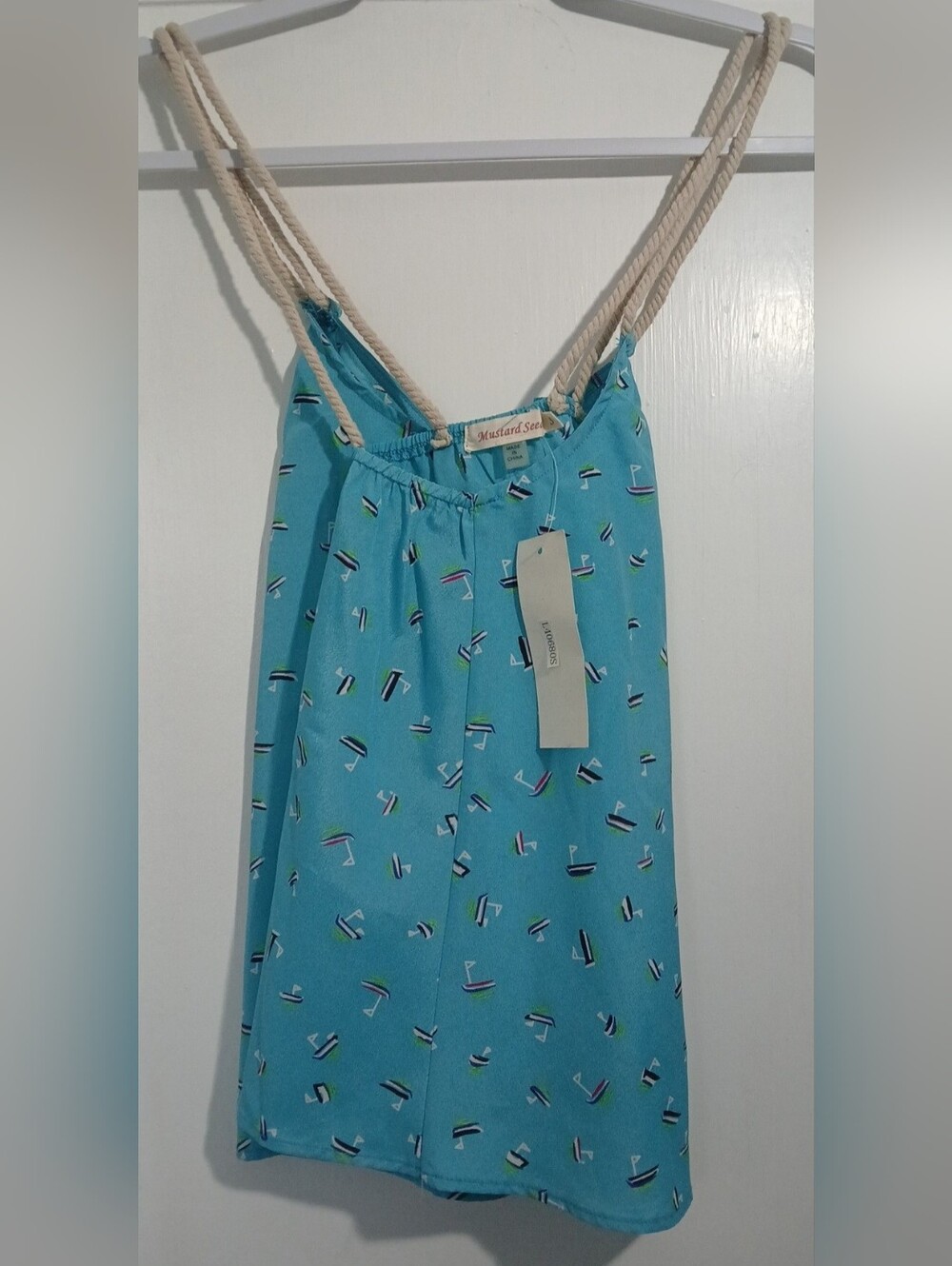 Mustard Seed Small Turquoise Sailboat Tank Top - NWT - Picture 4 of 6